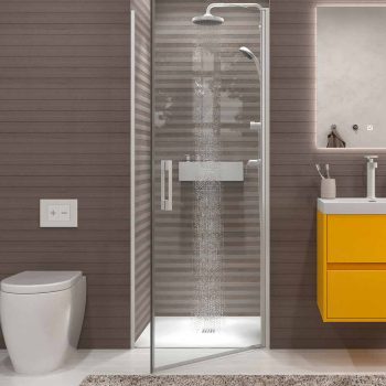 Mampara OPEN 1 puerta blanco frontal 1