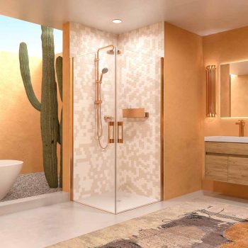 Mampara OPEN cuadrada 2 puertas ambiente 1