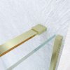 Mampara de ducha frontal 1 fijo 1 puerta corredera sin perfil superior VERONA acabado ORO 7 1