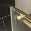 Mampara ducha AXER frontal 1 fijo 1 puerta oro mate vidrio mate 3 1