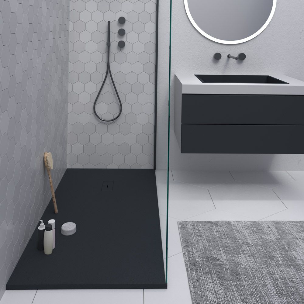 Platos de Ducha AGAPE RAL 7016 color grafito VAROBATH 02 2 1