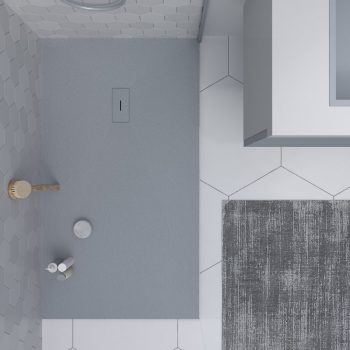 Platos de Ducha AGAPE RAL 7040 color gris cemento VAROBATH 03 1