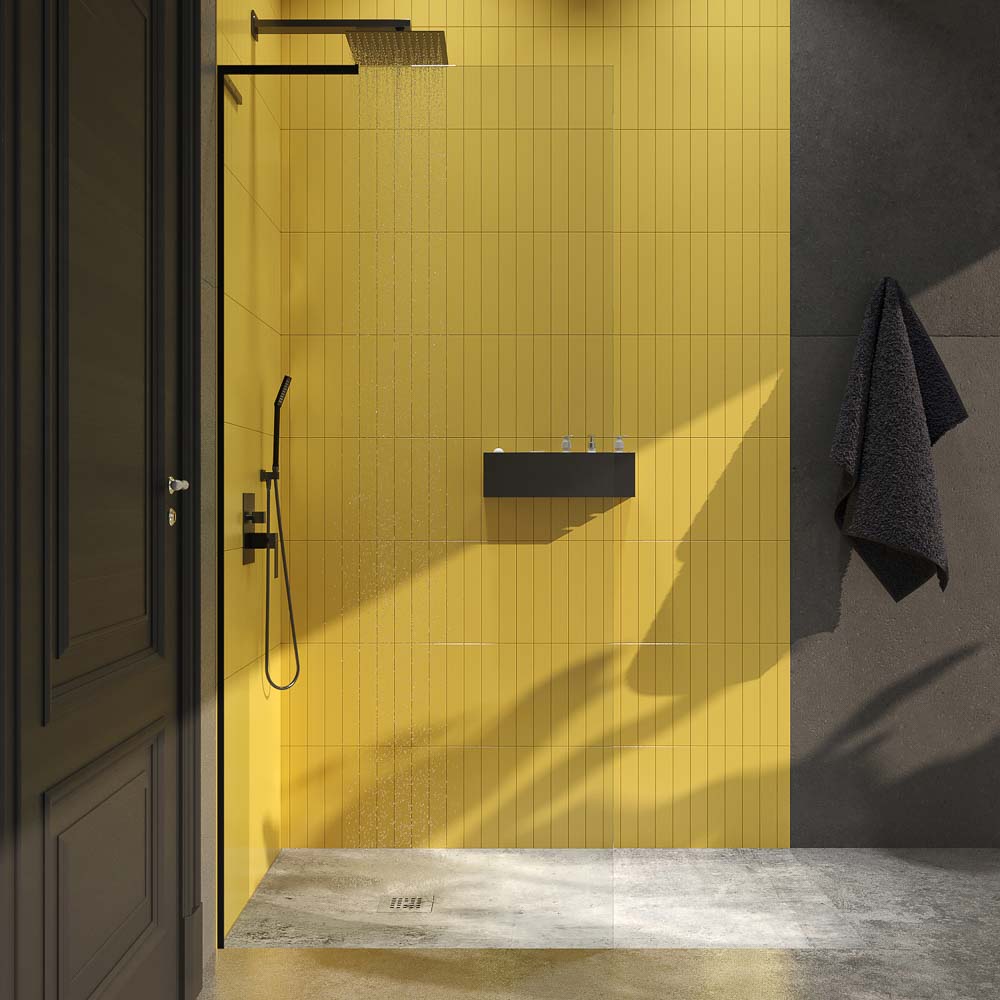 Varobath fijo de ducha ZEN sin brazo seguridad negro 1