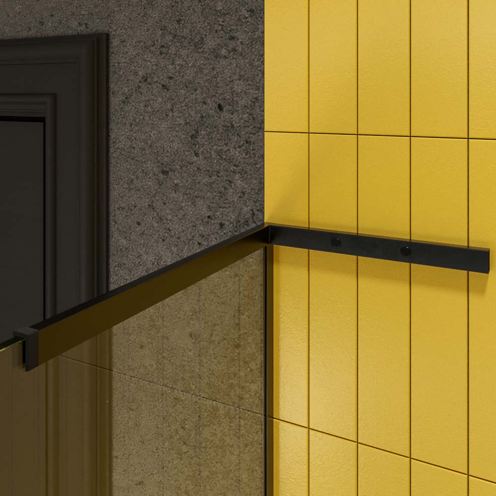 Varobath fijo de ducha ZEN sin brazo seguridad negro 3