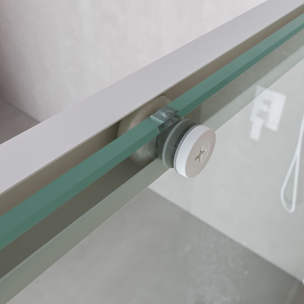 Varobath mampara ducha PETRA rectangular 2 fijos 2 puertas blanco mate 5 1