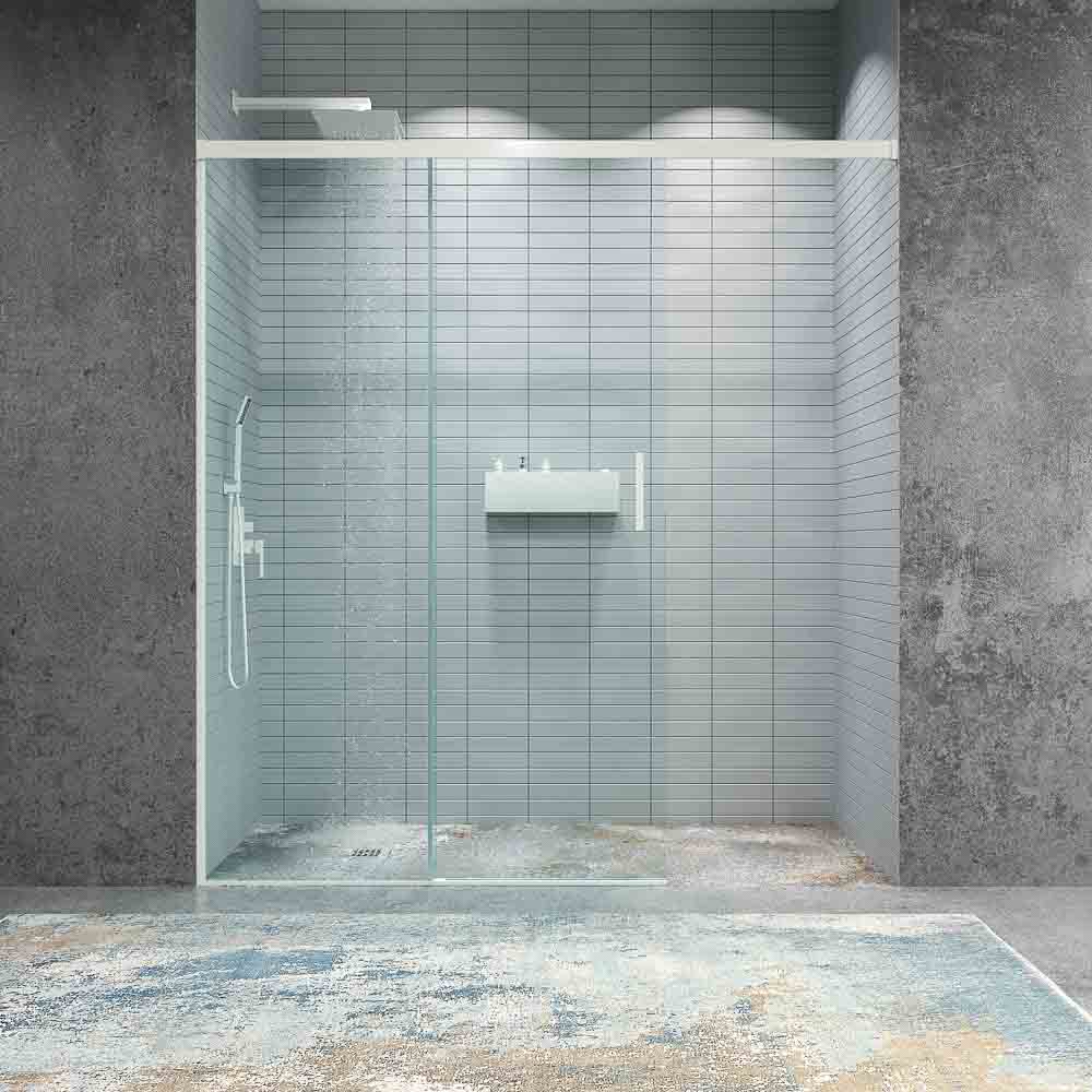 Varobath mampara ducha frontal 1 fijo 1 puerta corredera free blanco 1