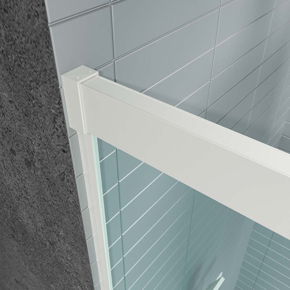 Varobath mampara ducha frontal 1 fijo 1 puerta corredera free blanco 5