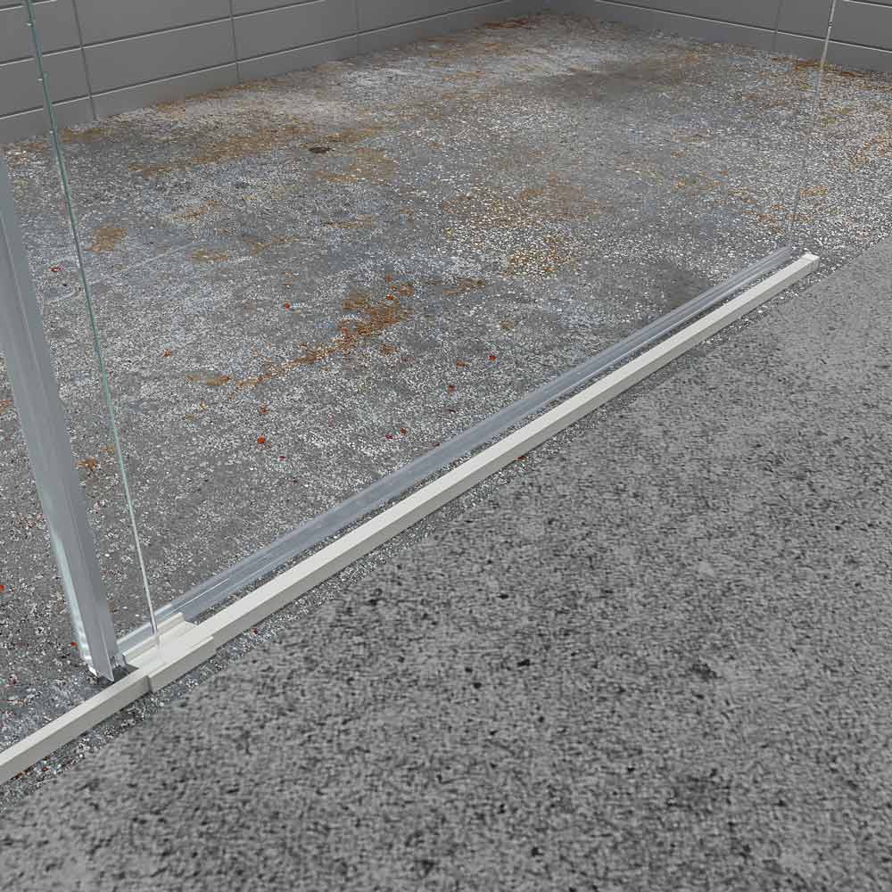 Varobath mampara ducha frontal 1 fijo 1 puerta corredera free blanco 7