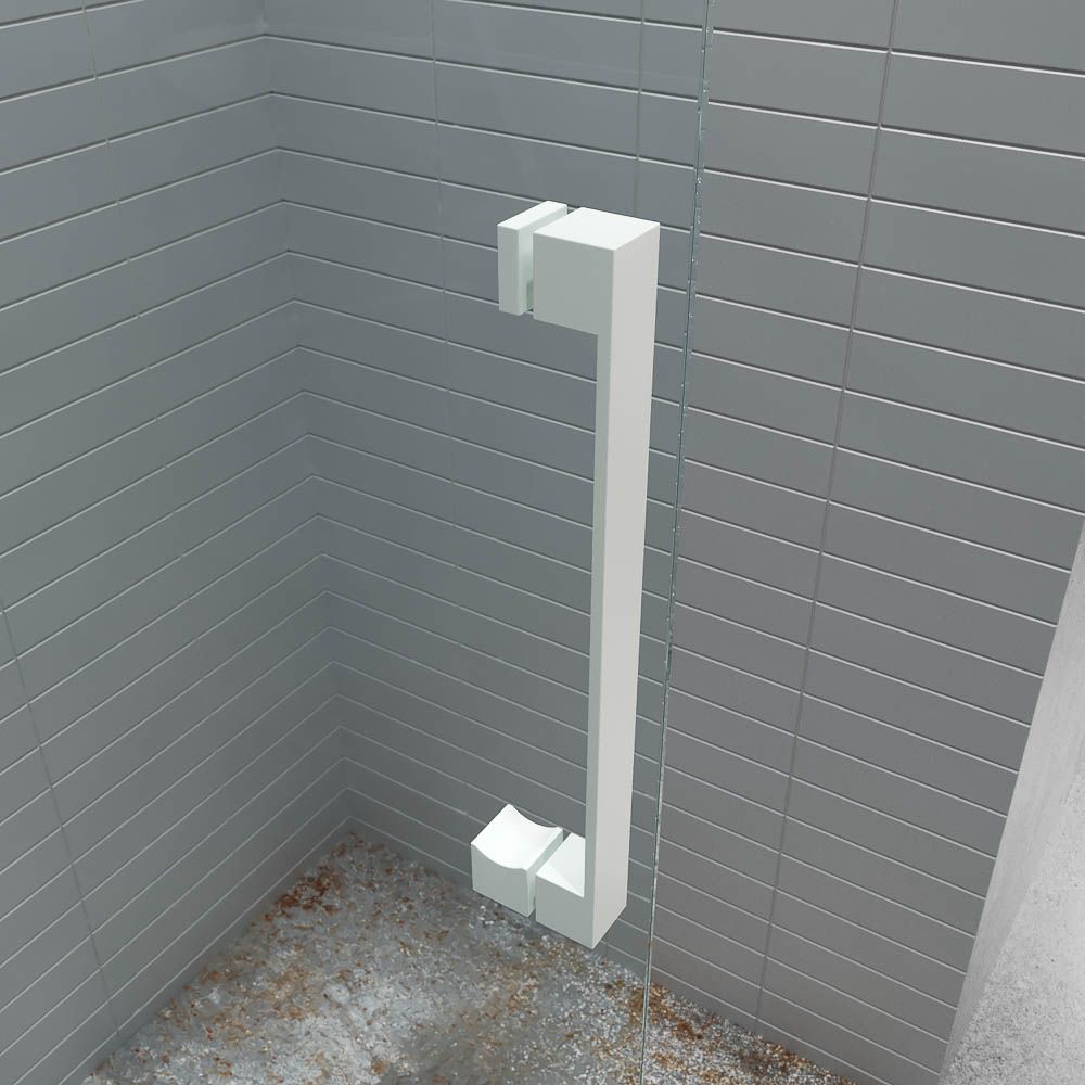 Varobath mampara ducha frontal 1 fijo 1 puerta corredera free blanco 8