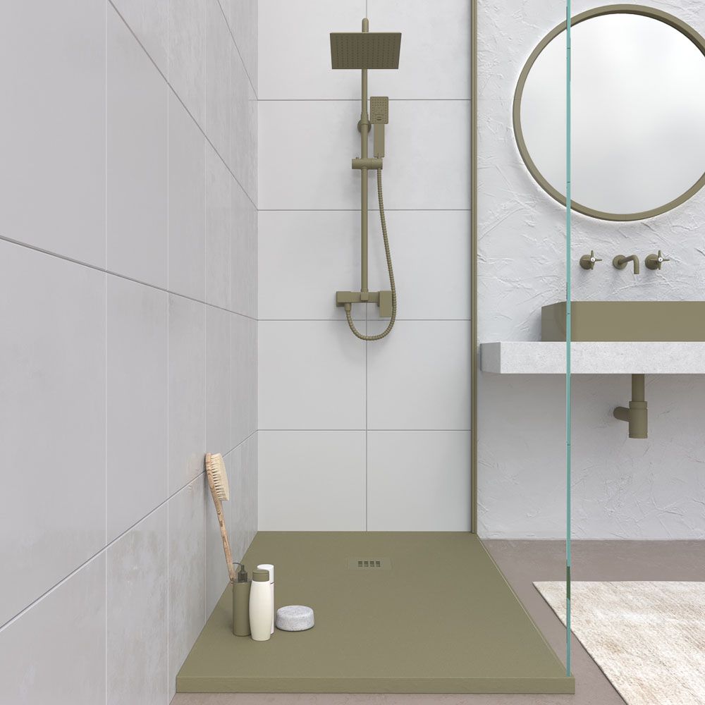 varobath plato color cloe RAL 6013 FRONT musgo 1