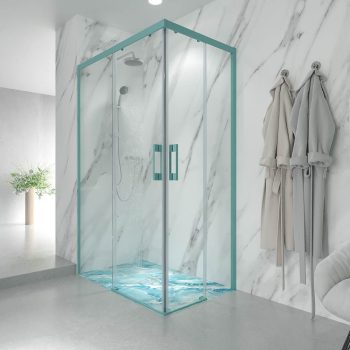 Mampara LINEA rectangular 2 fijos 2 puertas AZUL TURQUESA.jpg