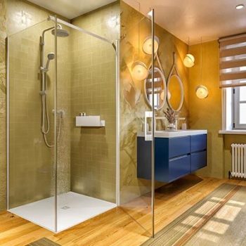 Mampara OPEN cuadrada 1 fijo 1 puerta perspectiva cierre blanco mate.jpg