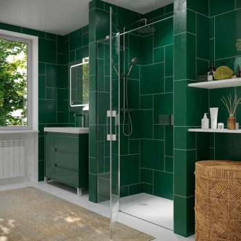 Mampara OPEN frontal 1 fijo 1 puerta perspectiva cromo a pared.jpg