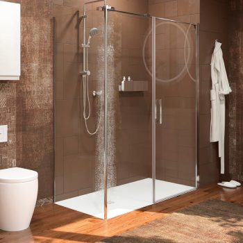 Mampara OPEN rectangular 2 fijos 1 puerta perspectiva cromo.jpg