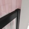 Mampara de banera FLARE frontal 1 fijo puerta corredera NEGRO 4.jpg