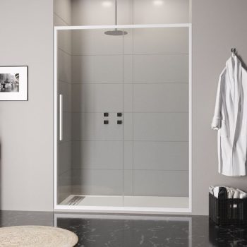 Mampara de ducha VISION frontal 1 fijo 1 puerta corredera blanco mate opt.jpg