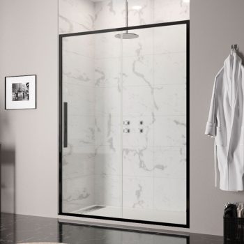 Mampara ducha VISION frontal 1 fijo 1 puerta corredera negro mate opt.jpg