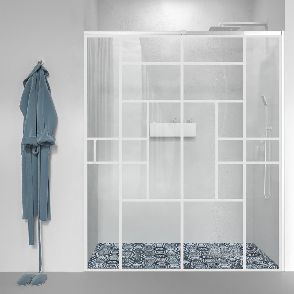 Varobath Mampara Axer frontal 1 fijo 1 puerta decorado SOHO.jpg