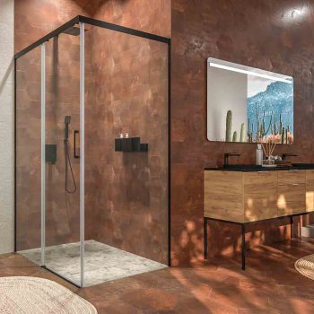 Varobath Mampara de ducha BASIC rectangular 2 fijos 1 puerta negro.jpg