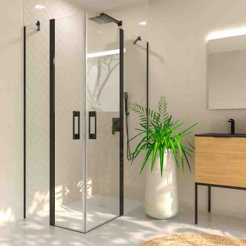 Varobath Mampara de ducha OPEN 2 fijos 2puertas abatibles negro 9.jpg