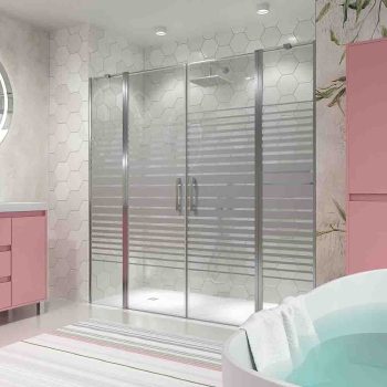 Varobath Mampara de ducha frontal OPEN 2 fijos 2 puertas abatibles cromo serigrafia LINE copia.jpg