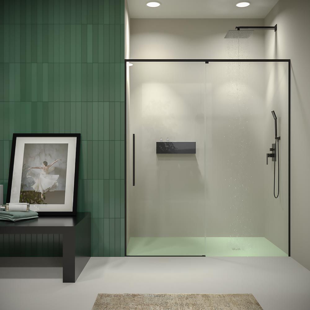 Varobath PETRA frontal 1 fijo 1 puerta acero negro.jpg