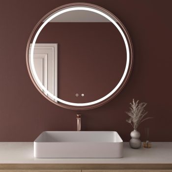 Varobath espejo redondo aluminio ORO ROSA Triada.jpg