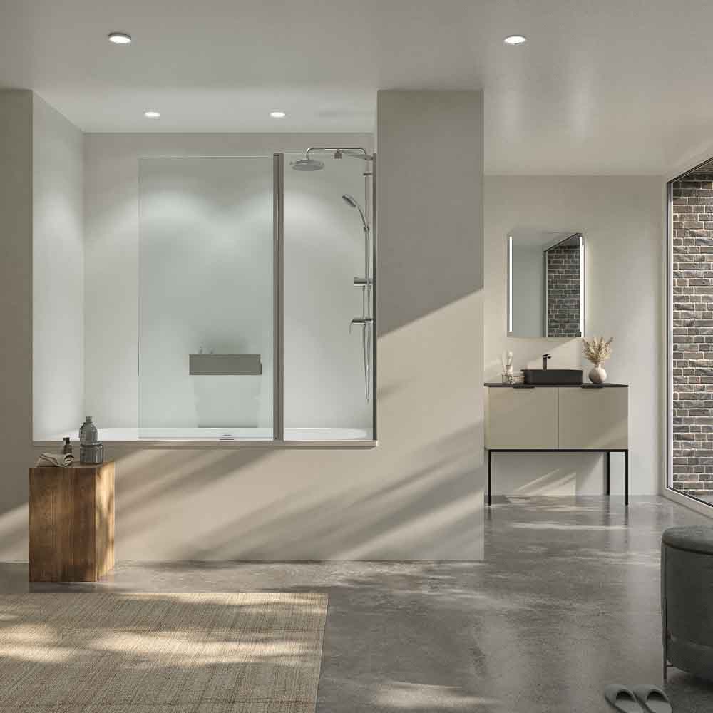 Varobath mampara banera 1 fijo 1 hoja abatible cromo.jpg