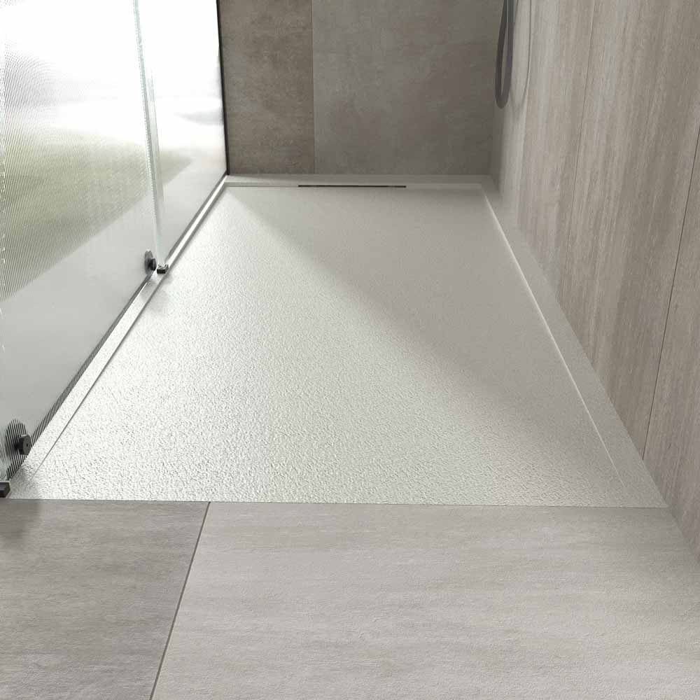 Varobath mampara de ducha ANDREA 1 fijo 1 puerta abierta negro mate vidrio acanalado7.jpg