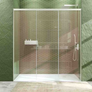 Varobath mampara de ducha BASIC frontal 2 fijos 1 puerta blanco mate 1.jpg