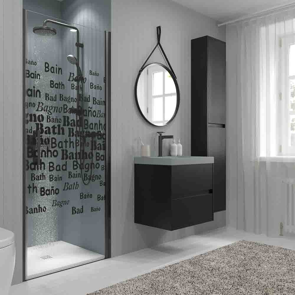 Varobath mampara de ducha OPEN 1 puerta negro serigrafiada LONDRA.jpg