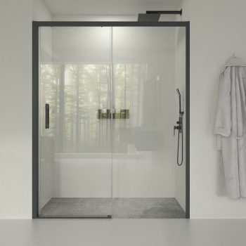 Varobath mampara ducha LINEA1 frontal 1 fijo 1 puertas GRAFITO.jpg