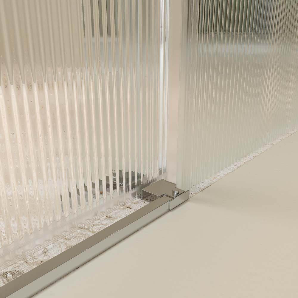 Varobath mampara ducha TECH STEEL vidrio acanalado 3.jpg