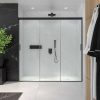 Varobath mampara ducha TRIO frontal 3 puertas correderas acero inoxidable negro 3mate.jpg