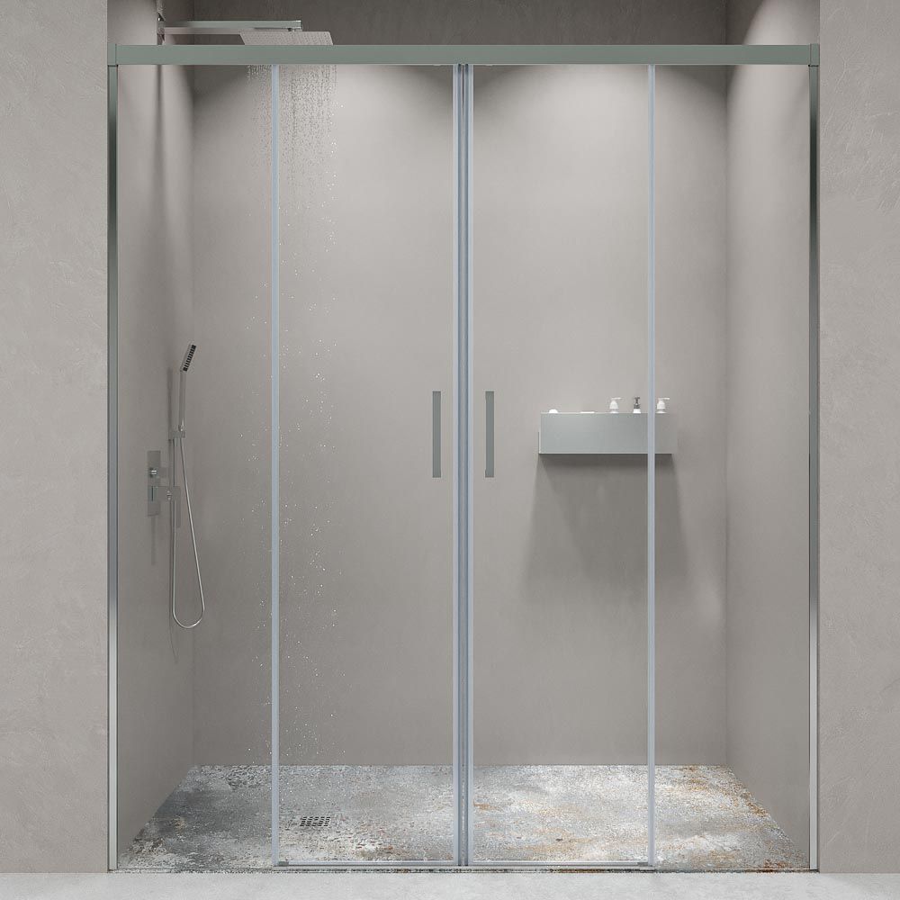 Varobath mampara frontal 2 fijos 2 puertas correderas BASIC cromo.jpg