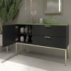 Varobath mueble de bano HOLE con patas negro con encimera verde reseda7.jpg