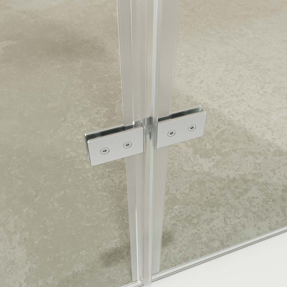 Mampara de ducha SINTESIS rectangular 1 fijo 1 puerta plegable cromo6.jpg