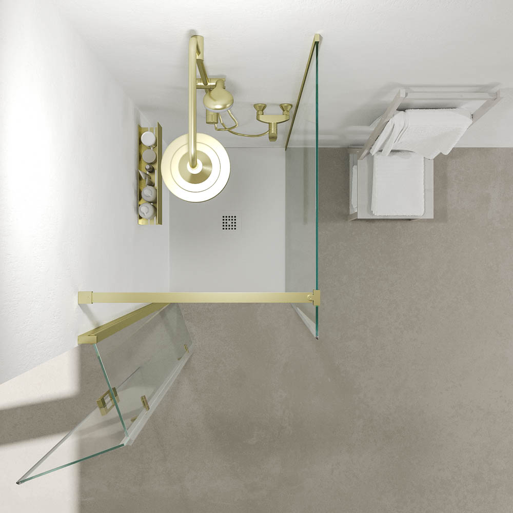 Mampara de ducha SINTESIS rectangular 1 fijo 1 puerta plegable oro mate9.jpg