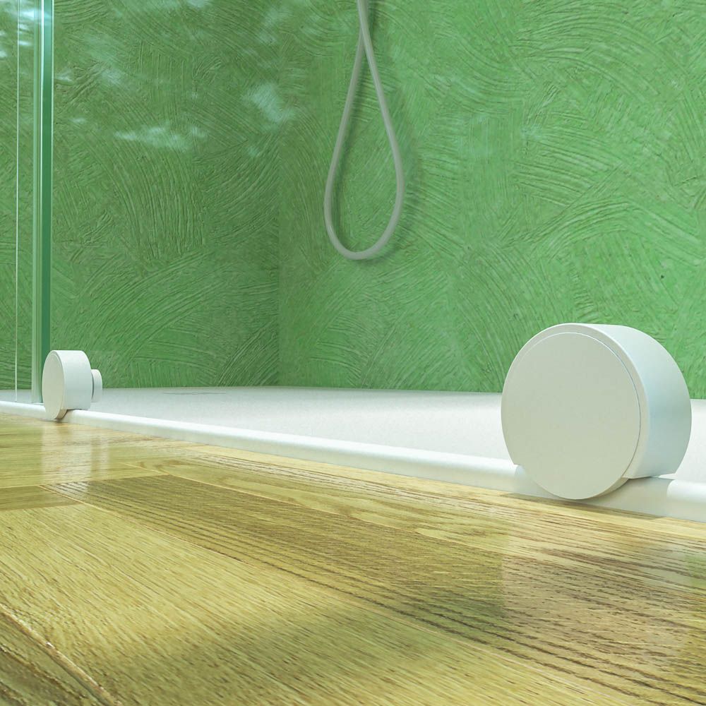 Mampara de ducha frontal 1 fijo 1 puerta corredera sin perfil superior VERONA blanco mate 3.jpg