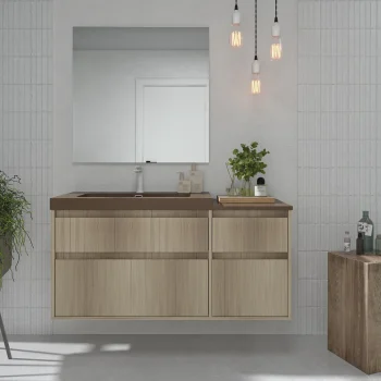 Mueble de bano suspendido 4 cajones YOKO alcatraz marron pardo ral 8025 2.webp