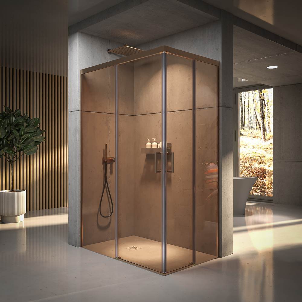 VAROBATH mampara de duch a rectangular 2 fijos 1 puerta NOVUM cobre parsol bronce1.jpg