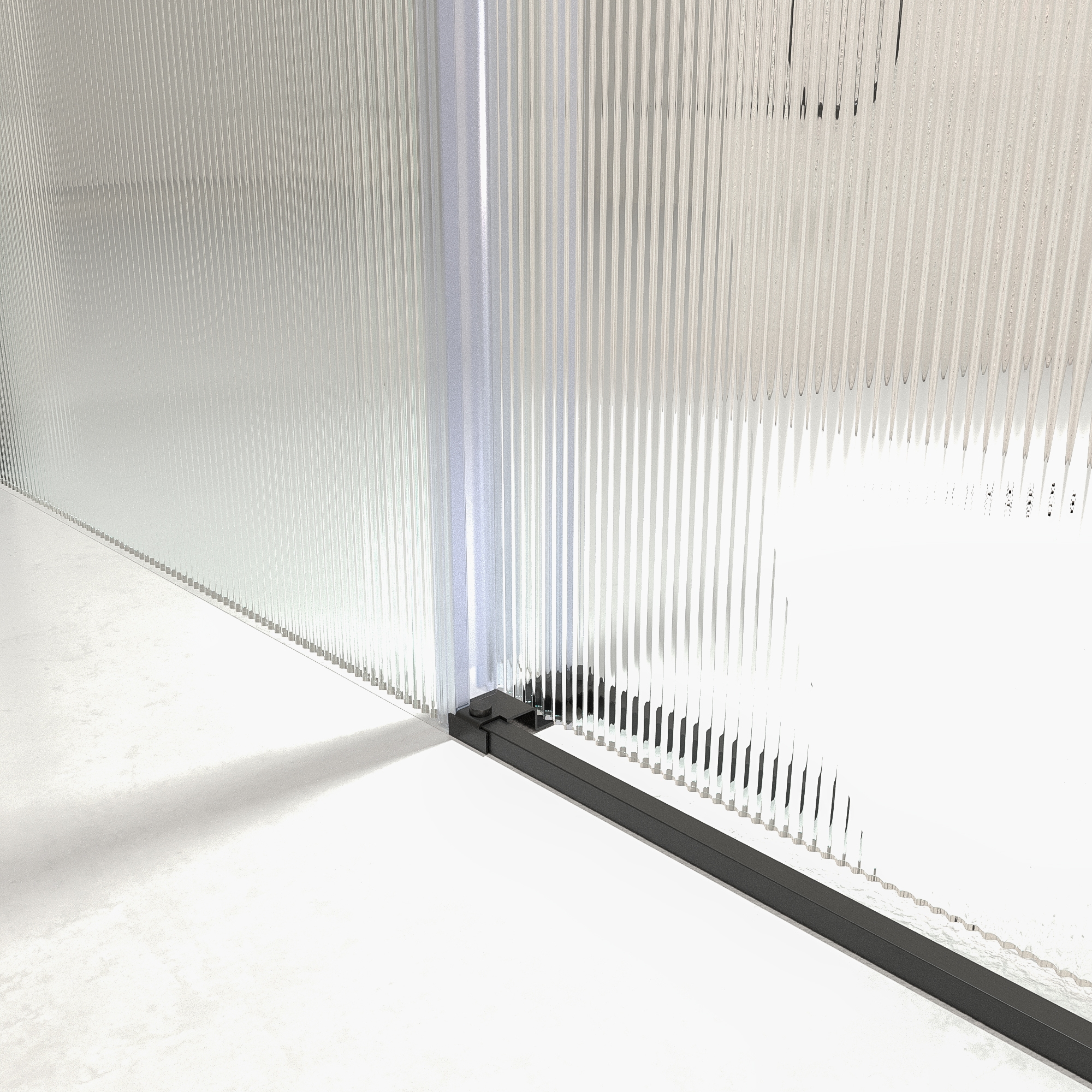 VAROBATH mampara de ducha rectangular 2 fijos 1 puerta NOVUM Gun metal vidrio acanalado2.jpg