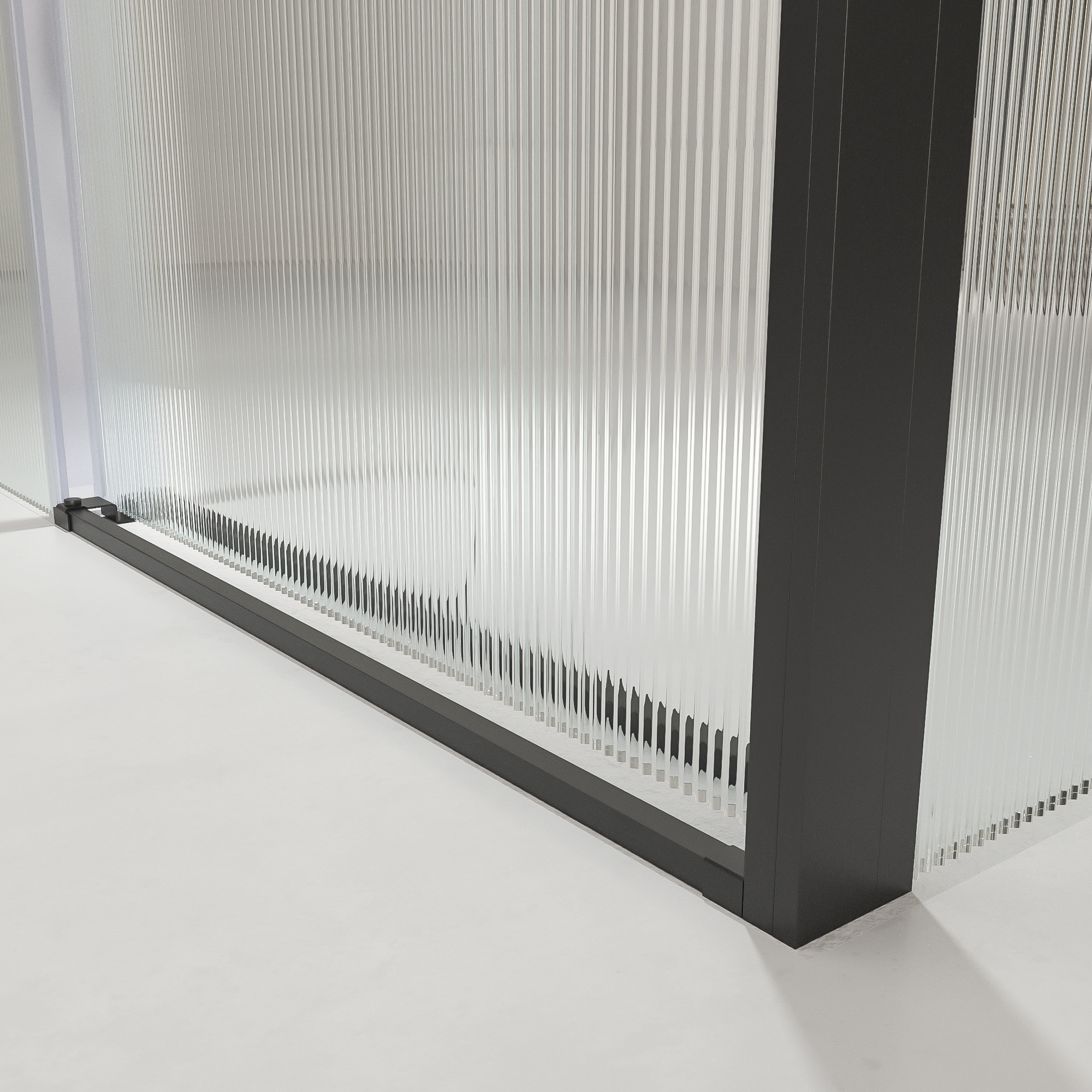 VAROBATH mampara de ducha rectangular 2 fijos 1 puerta NOVUM Gun metal vidrio acanalado7.jpg