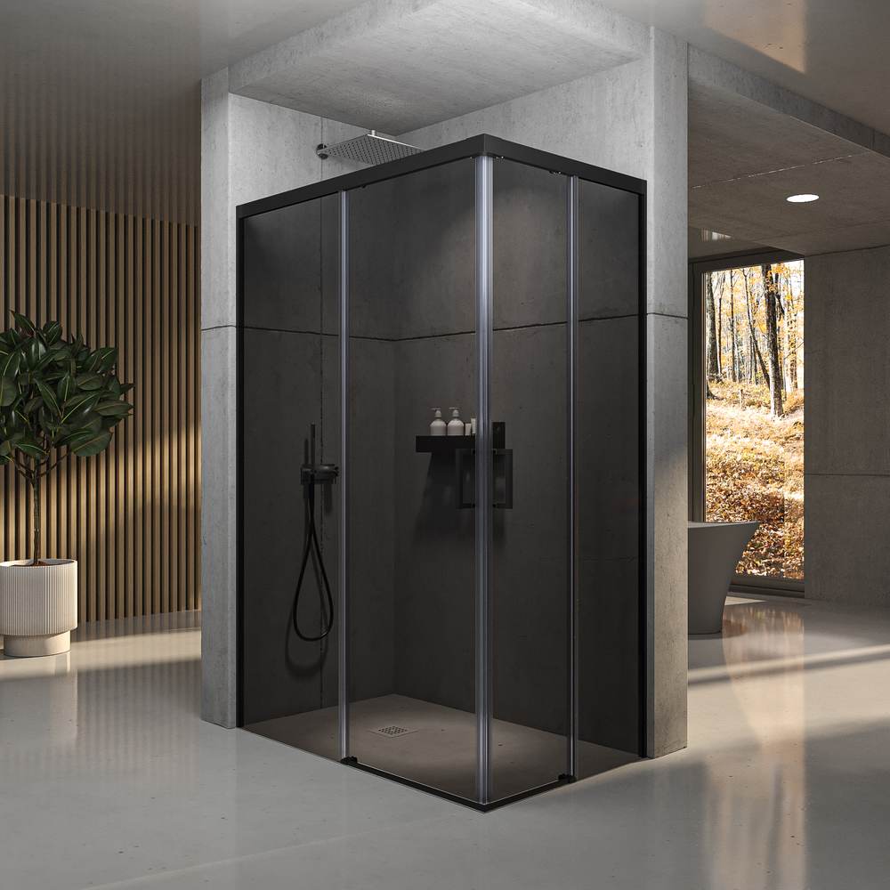 VAROBATH mampara de ducha rectangular 2 fijos 1 puerta NOVUM gun metal parsol gris1.jpg