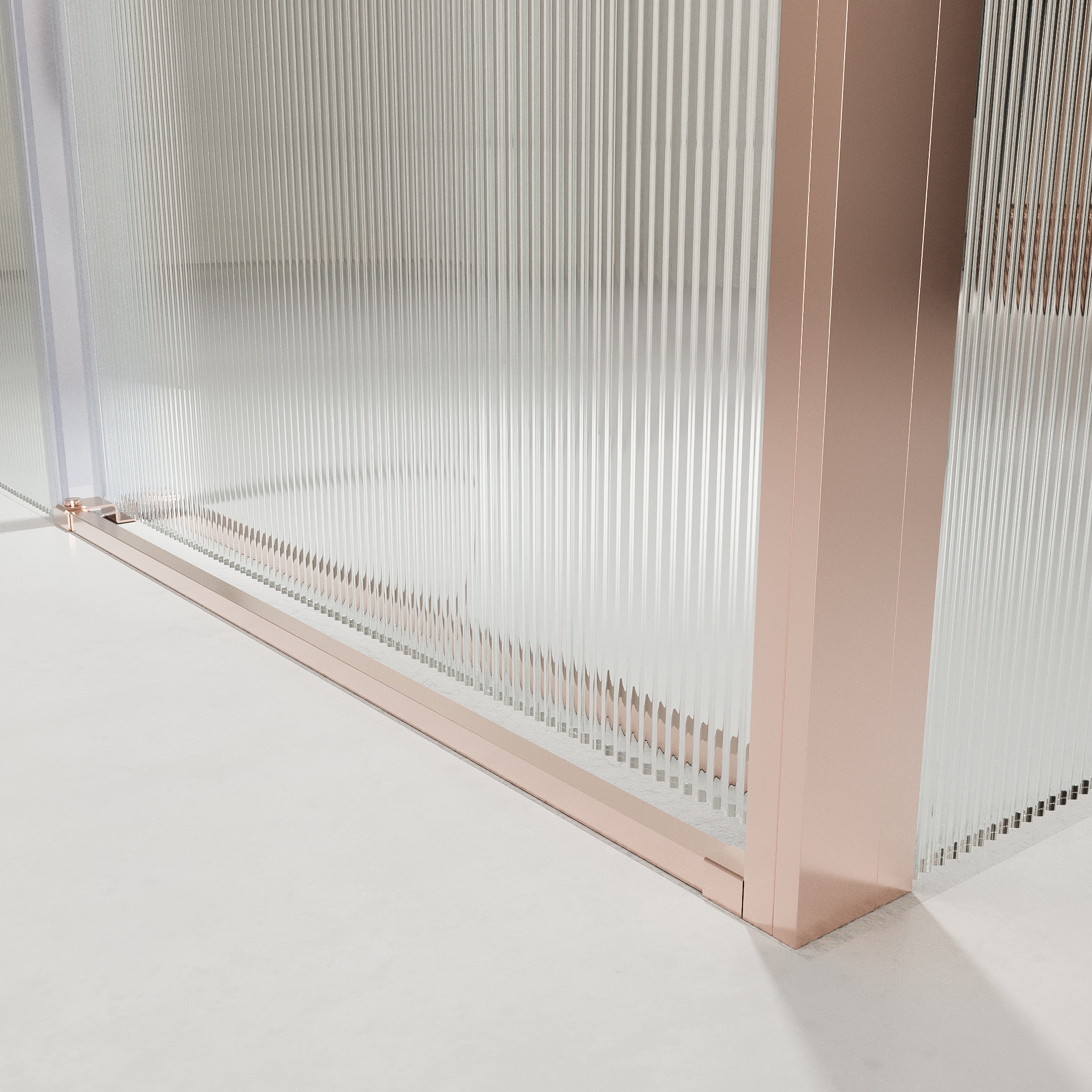 VAROBATH mampara de ducha rectangular 2 fijos 1 puerta NOVUM oro rosa vidrio acanalado8.jpg