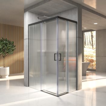 VAROBATH mampara de ducha rectangular 2 fijos 2 puertas NOVUM gun metal vidrio acanalado.jpg