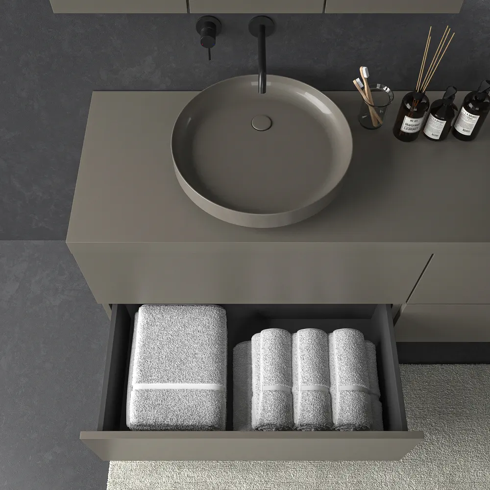 VAROBATH mueble bano TESIS suspendido 4 cajones gris cuarzo1.webp
