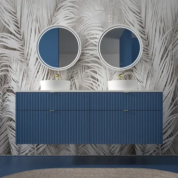 VAROBATH mueble bano suspendido 4 cajones TREX azul verdeso.webp
