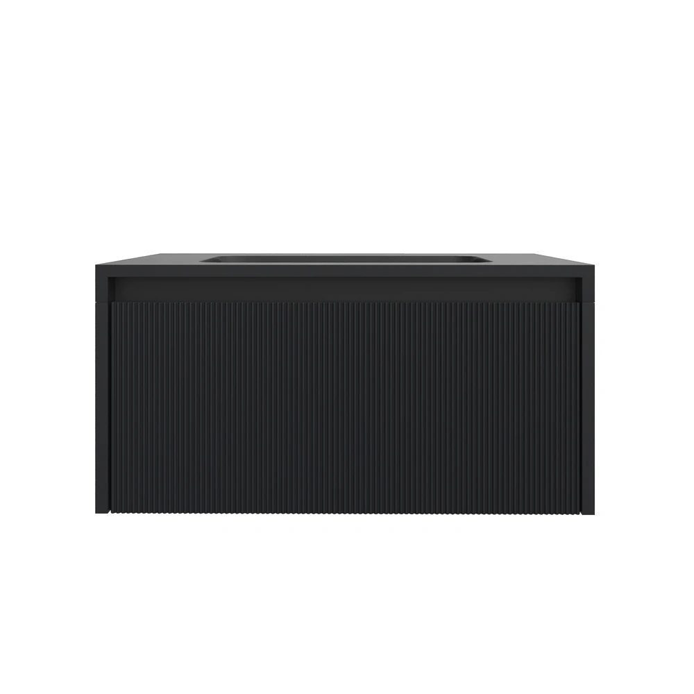 VAROBATH mueble de bano BINARIO suspendido 1 cajon negro ral 9005.webp