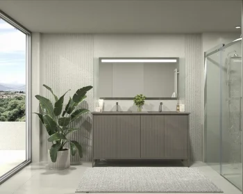 VAROBATH mueble de bano BLANCA con patas gris cuarzo ral 7039.webp